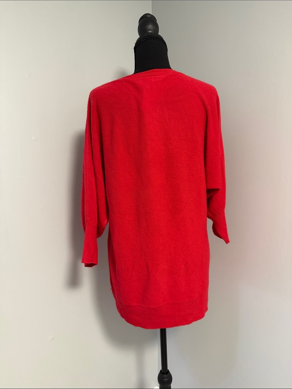 New York & Company Bright Red V-Neck Sweater - Picture 3 of 3